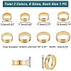   16Pcs 16 Style 201 Stainless Steel Grooved Finger Ring Settings STAS-PH0004-39-4