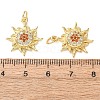 Brass Micro Pave Orange Cubic Zirconia Pendants CU-E003-16G-B-3