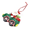 Christmas Car Handmade Polymer Clay Pendant Decorations HJEW-P017-03D-2