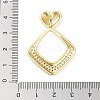 Rack Plating Brass Micro Pave Clear Cubic Zirconia Pendants KK-H474-19G-09-3