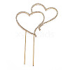 Brass Rhinestone Cake Topper RB-T008-18G-1