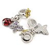 Rack Plating Alloy Enamel Ladybird European Dangle Charms FIND-B034-03P-02-2