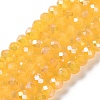 Baking Electroplate Glass Beads Strands DGLA-A039-J8mm-B13-1