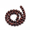 Natural Red Tiger Eye Round Bead Strands X-G-P072-52-6mm-2