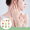 40Pcs 10 Style Alloy Enamel Pendants ENAM-AR0001-57-7