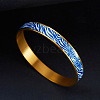 Luminous Golden Stainless Steel Bangles for Women PW-WG1F09E-03-1