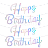 Paper Word Happy Birthday Garlands AJEW-WH0398-009-1