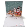 Rectangle 3D Deer Car Pop Up Paper Greeting Card AJEW-P124-D02-1