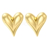 Rack Plating Heart Brass Stud Earrings EJEW-I310-13G-2