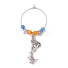 Sports Theme Tibetan Style Alloy Wine Glass Charms AJEW-JO00248-3