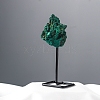 Natural Malachite Irregularity with Metal Home Decoration Ornament PW-WG598C7-19-1