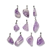 Natural Amethyst Pendants G-Z072-01P-1