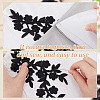 4Pcs 2 Styles Plum Blosssom & Flower Cotton Computerized Embroidery Sew on Patches PATC-GA0001-35-5