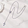 304 Stainless Steel Rosary Bead Necklaces NJEW-JN05775-5