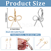10 Pairs 2 Colors Bowknot Brass Leverback Earrings EJEW-SC0001-93-2