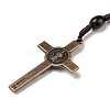 Alloy Religion Crucifix Cross Pendant Necklaces NJEW-E096-01R-02-3