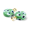 Handmade Evil Eye Lampwork Pendants LAMP-F030-01G-05-3