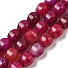 Dyed Natural Agate Beads Strands G-H087-E01-01B-1