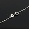 Rhodium Plated 925 Sterling Silver Necklaces STER-M034-32A-4