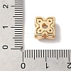 Brass Micro Pave Clear Cubic Zirconia Beads LS-KK-G503-12G-3