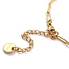 Brass Enamel Evil Eye Link Chain Necklaces NJEW-P256-02-5