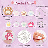 DIY Cat Paw Print Resin Dangle Earring Making Kit DIY-TA0009-51-3