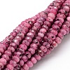 Dyed Natural Malaysia Jade Rondelle Beads Strands X-G-E316-2x4mm-18-1