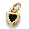 Brass Micro Pave Cubic Zirconia Charms KK-P192-08-G04-2