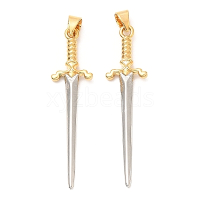 Rack Plating Brass Pendants X-KK-A185-11G-1