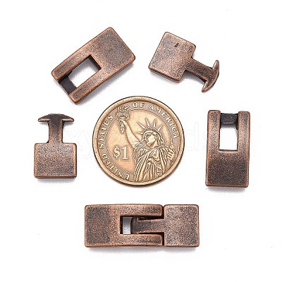 Tibetan Style Snap Lock Clasps RLF11313Y-NF-1