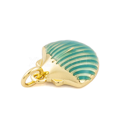 Rack Plating Brass Enamel Pendants KK-P269-09G-04-1