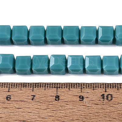 Opaque Glass Beads Strands GLAA-R041-8x8mm-C03-1
