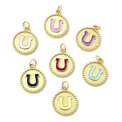 Brass Enamel Pendants KK-I378-09G-1