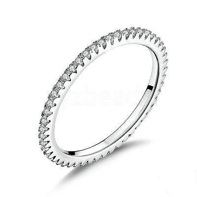 Anti-Tarnish Rhodium Plated 925 Sterling Silver Finger Rings RJEW-FF0008-008P-16mm-1