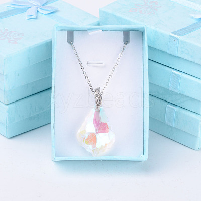 Cardboard Pendant Necklaces Boxes X-BC052-1