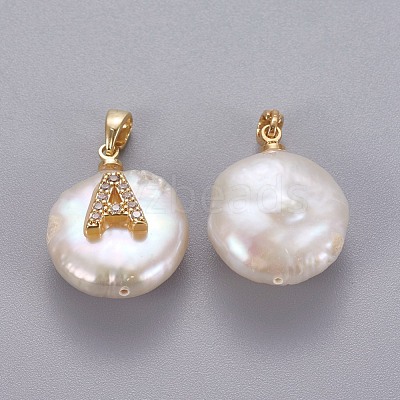 Natural Cultured Freshwater Pearl Pendants KK-L187-A-01A-1