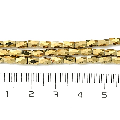 Electroplate Glass Beads Strands GLAA-Q101-02B-FP01-1