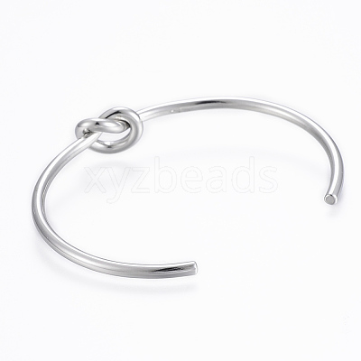Tarnish Resistant Trendy 304 Stainless Steel Torque Cuff Bangles BJEW-H703-19P-1