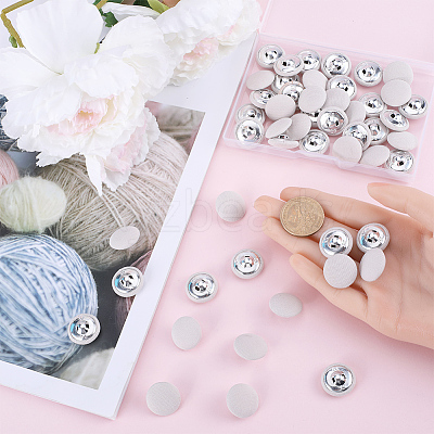 50Pcs 1-Hole Cloth Buttons DIY-GF0008-50A-1