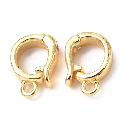 Brass Fold Over Clasps KK-P223-25G-1