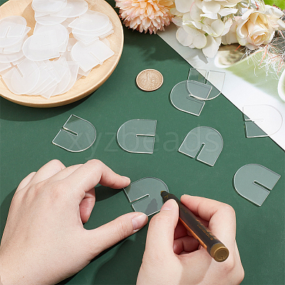 50Pcs Arch Acrylic Wine Glass Tags FIND-NB0013-02A-1