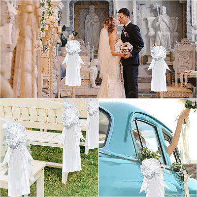 Polyester Pull Bows with Gauze Fabric AJEW-WH0485-10-1