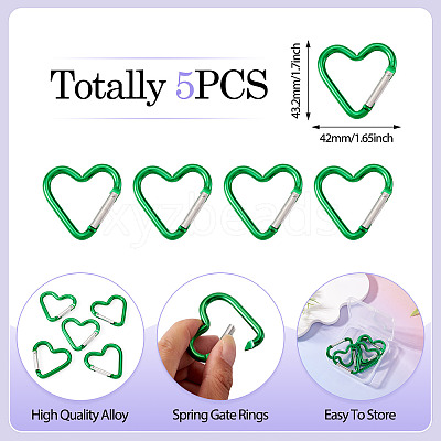 5Pcs Zinc Alloy Spring Gate Rings FIND-TA0009-73E-1