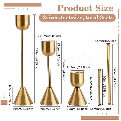DIY Aluminium Candle Stand Kits DIY-WH0888-346-1