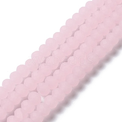 Imitation Jade Solid Color Glass Beads Strands EGLA-A034-J4mm-MD02-1