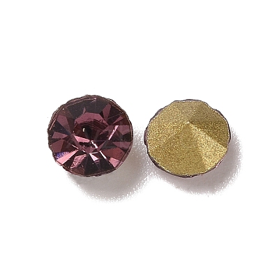 Back Plated Grade A Diamond Glass Pointed Rhinestone RGLA-SS16-015-1
