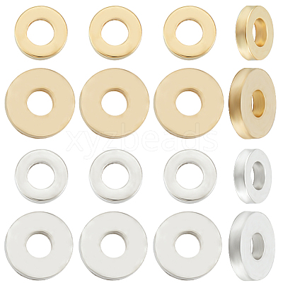 80Pcs 4 Styles Brass Spacer Beads KK-BBC0010-62-1