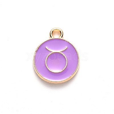 Alloy Enamel Pendants X-ENAM-S124-01B-01C-1