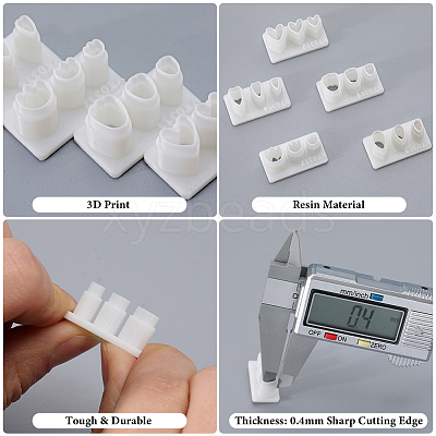 5Pcs 5 Styles Petal Resin Clay Cutters DIY-CP0010-35-1