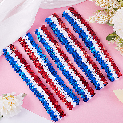 10Pcs Wide Stretch Sparkling Headband MRMJ-GF0001-45B-1